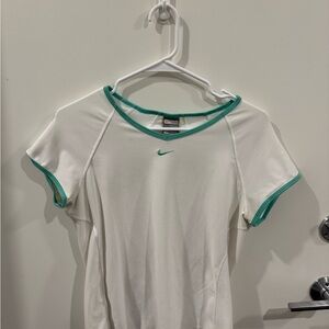 Nike Women's White Tee with Green Trim
